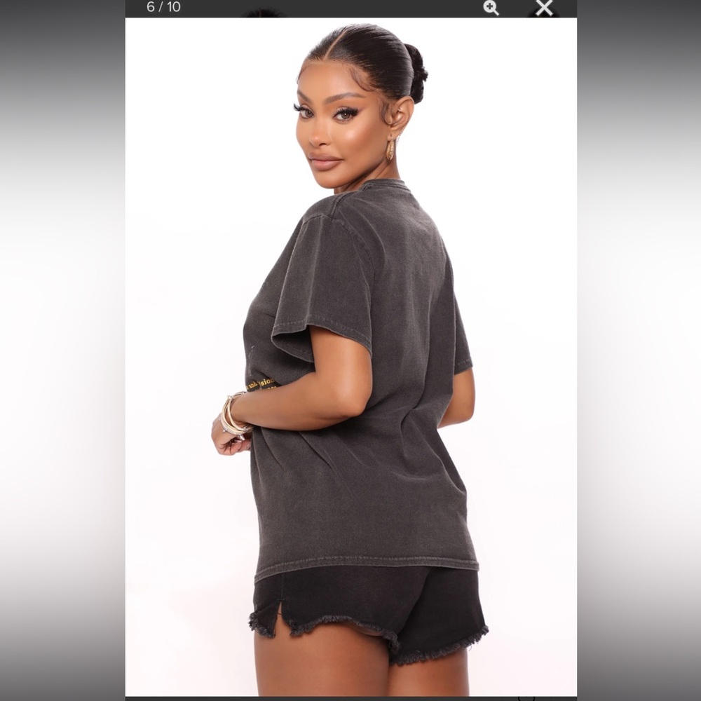 Fashion Nova Maya Angelou Washed Tee - Black Wash - Picture 13 of 13